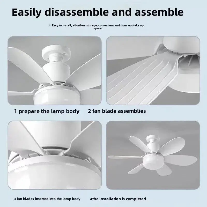 Ceiling Fan With Light | 40W LED Light | E27 Base | 52cm Blade