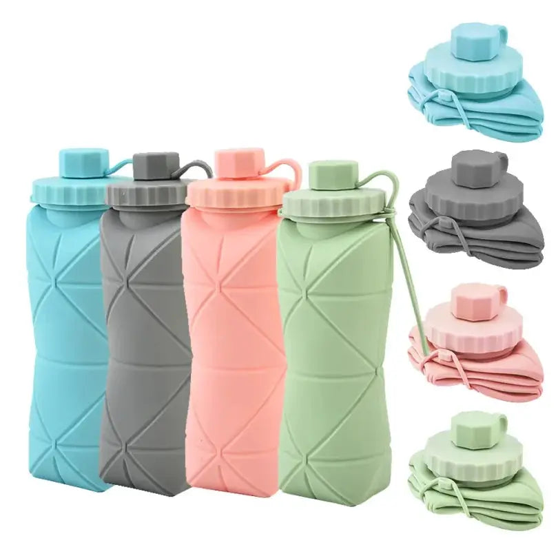 Food-grade Silicone Foldable Water Cup Large Capacity Portable for Outdoor Travel & Sports Heat-resistant Creative Collapsib from PriceLows™