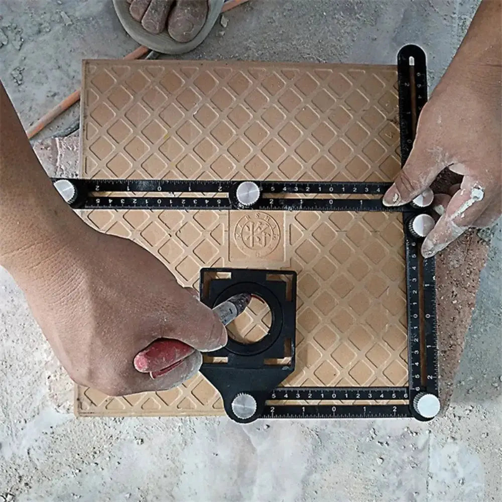 Aluminum Alloy Six-sided Measuring Instrument Template Angle Tool Mechanism Universal Fold Ruler Professional Decoration Tools from PriceLows™