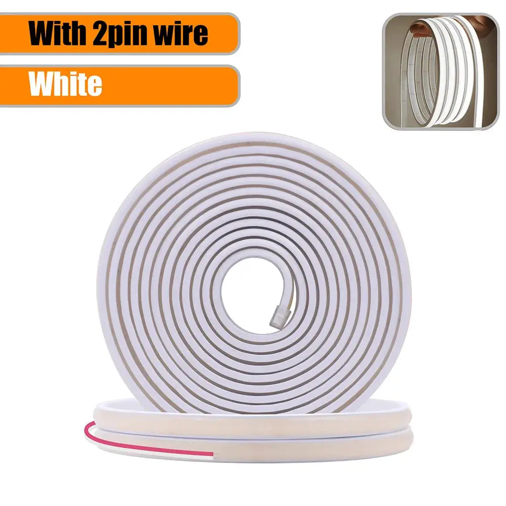 COB Led Neon Rope Light Strip 12V 24V 5m 10m 15m 20m 0.5m IP68 Waterproof Flexible Lamp 320LED High Density Liner Lighting RA90 from PriceLows™