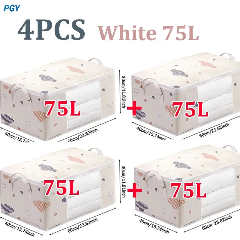Big Capacity Storage Bag 4/2/1PCS Quilt Clothes Moisture Dust Proof Proof Organizer Duvet Blanket Sorting Bags Luggage Bag from PriceLows™