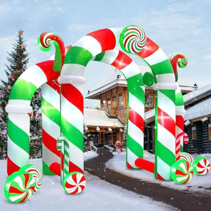 Christmas Inflatable Arch | Candy Arch Style | Outdoor Yard Decor | 13 Ft