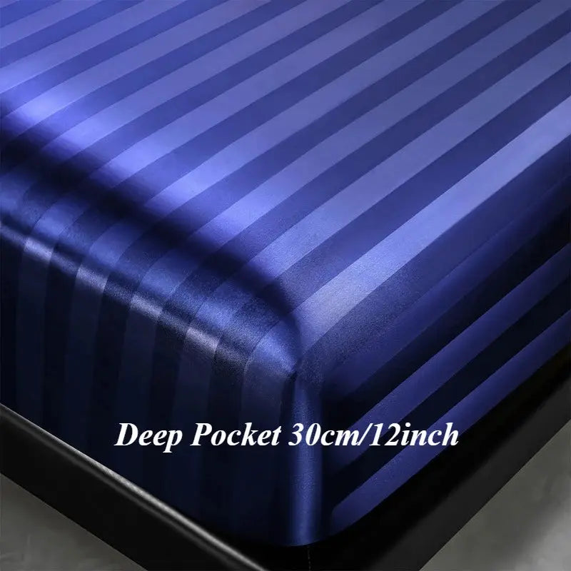 Fitted Sheet | Satin Finish | Deep Pocket | Twin To King
