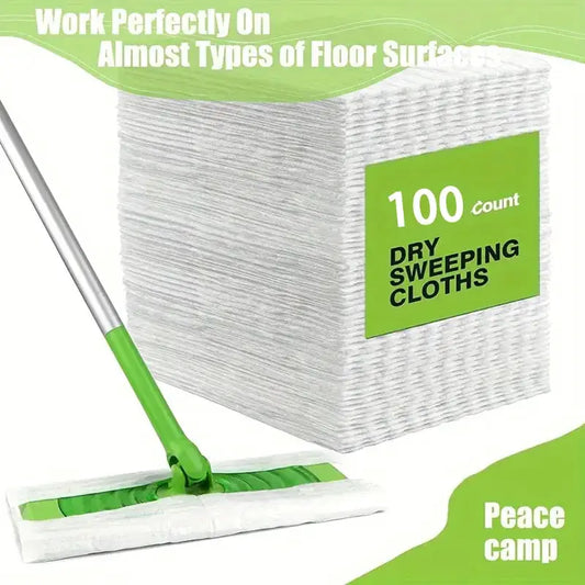 30/100PCS Disposable MicroFibre Electrostatic Floor Cloths Dust Removal Mop Paper Floor Cleaning Wipes for Flat Swivel Mop from PriceLows™