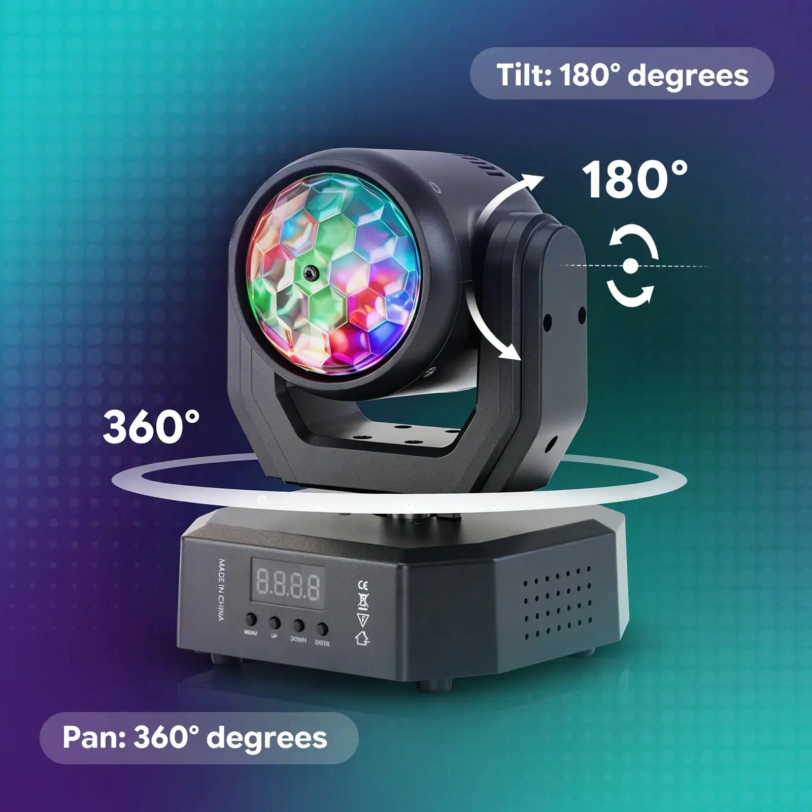 Yiflamefly 1/2/4Pcs Mini 30W Moving Head Beam Lights R/G/W/G/Y/Cyan LED Stage Lights With Magic Ball Effects For Party KTV Bar from PriceLows™