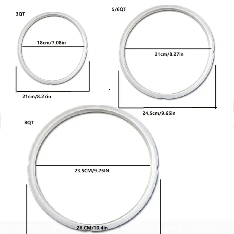 Instant Pot Sealing Ring | Food Grade | Silicone | 3, 5, 6, 8 Qt