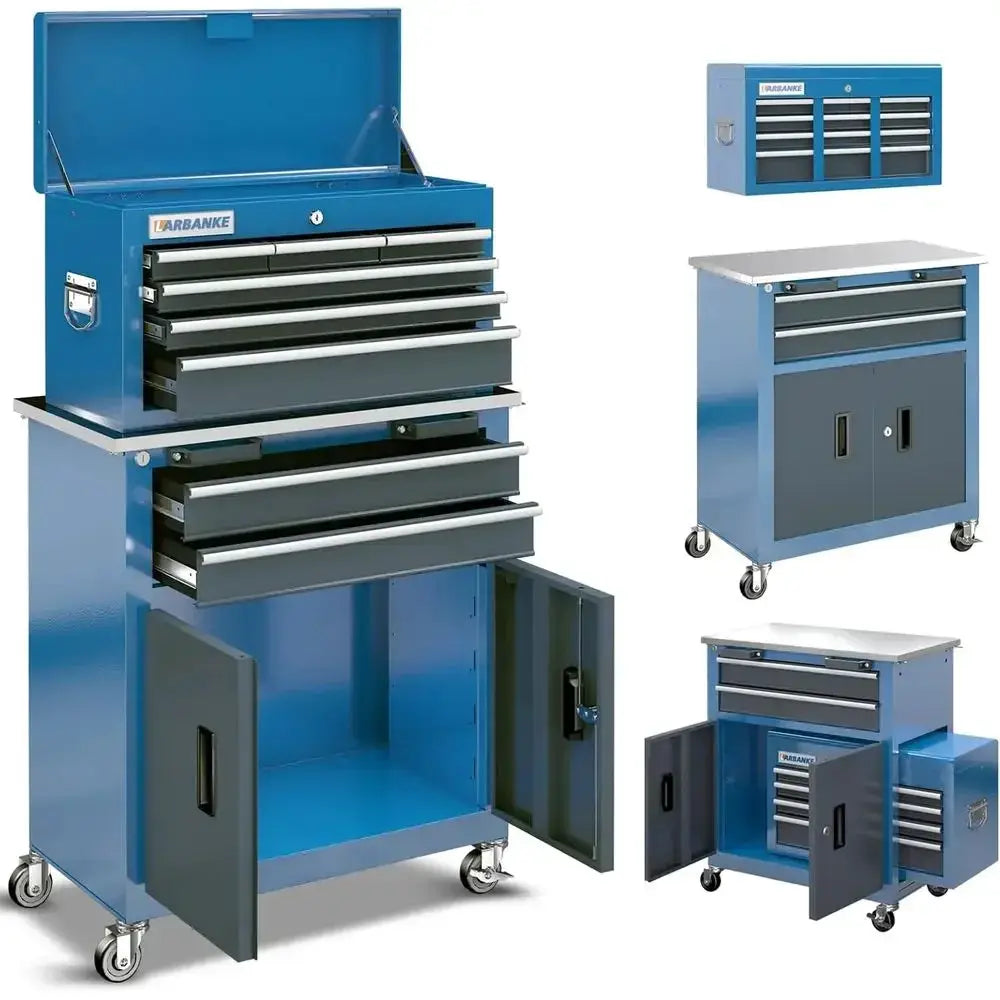 8-Der Rolling Tool Chest with Wheels and Door,Tool Box with Sliding Der,Stainluntertop Tool Chest,can orm Large Workbench,or Gar from PriceLows™