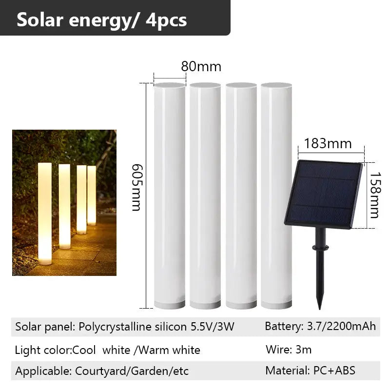 Solar-Powered Outdoor Garden Lights for Garden Villa Pathway Waterproof Landscape Lighting Ground Spike Auto On/Off Dusk to Dawn from PriceLows™