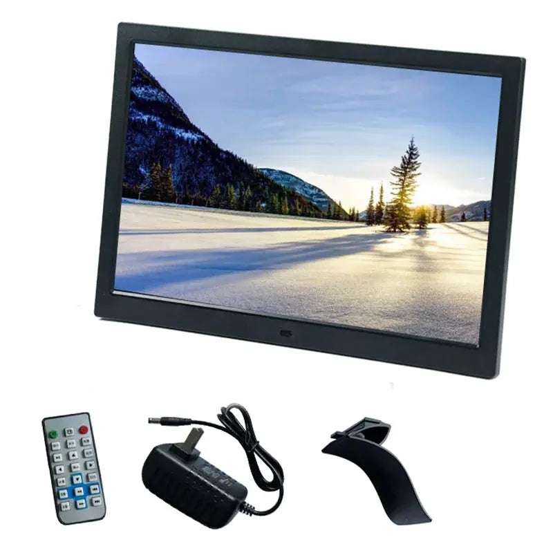 Digital Photo Frame 12.1-inch 1280 * 800 USB/SD Video, Music, Black/White Horizontal/Vertical Digital Photo Frame Christmas Gift from PriceLows™