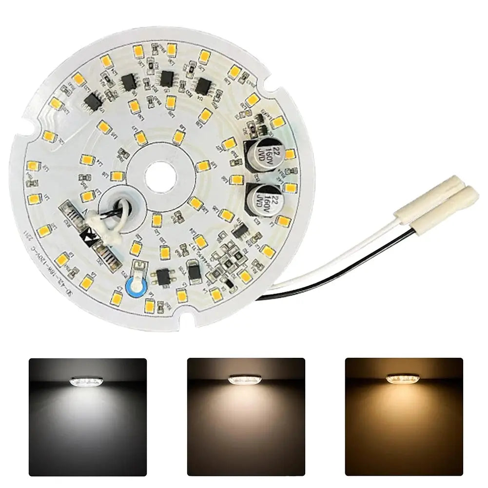 3.94 Inch LED Ceiling Fan Light Kit 3000K/4000K/6500K Dimmable Ceiling Fan Retrofit Kit Ceiling Flush Light Replacement Panel from PriceLows™