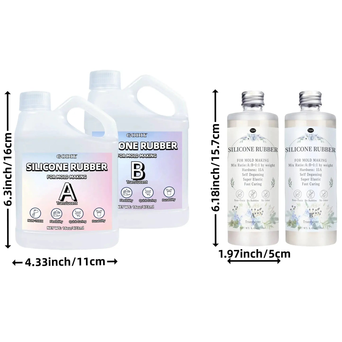 Silicone Mold Kit | 200ml Rubber | 1A To 1B Mix | Fast Cure Formula