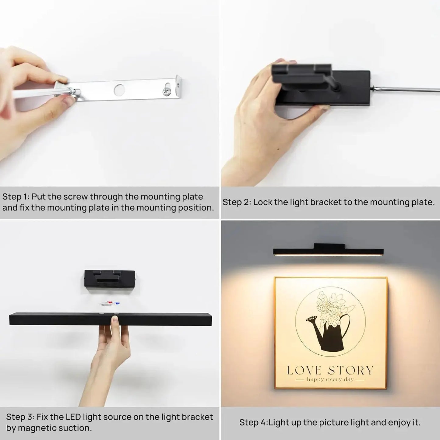 16in Wireless Art Light for Paintings CCT Dimmable Recharging Battery Picture Light with Remote Control for Gallery Dartboard from PriceLows™