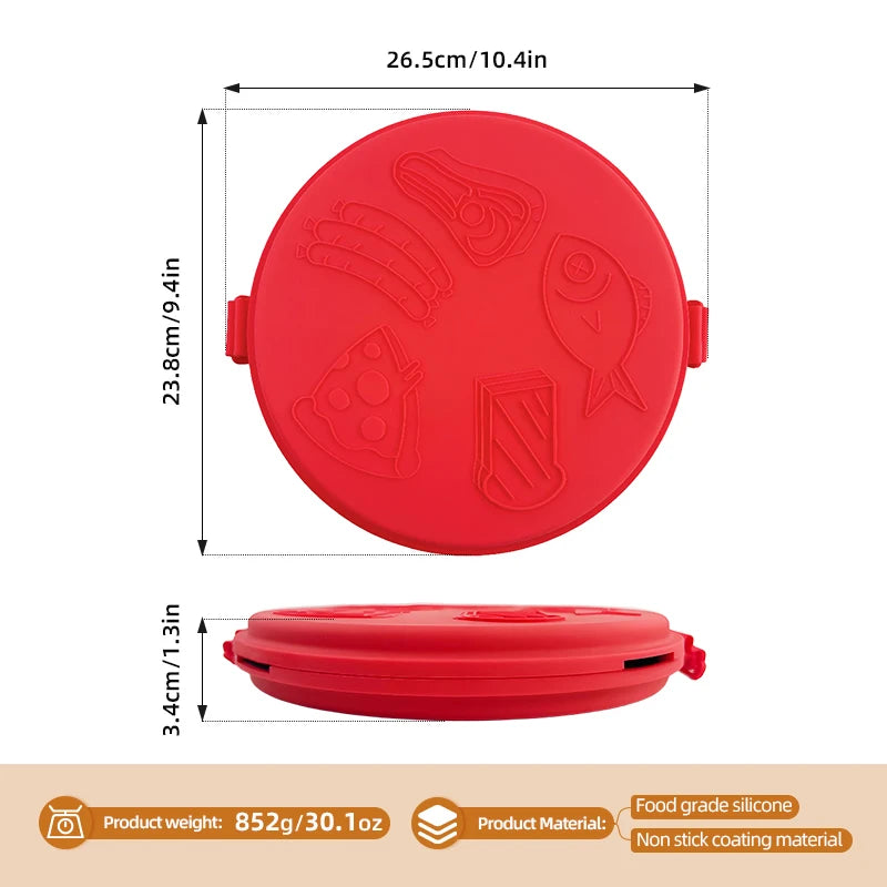 Microwave Grill Pan | Silicone | Round Shape | Large Size
