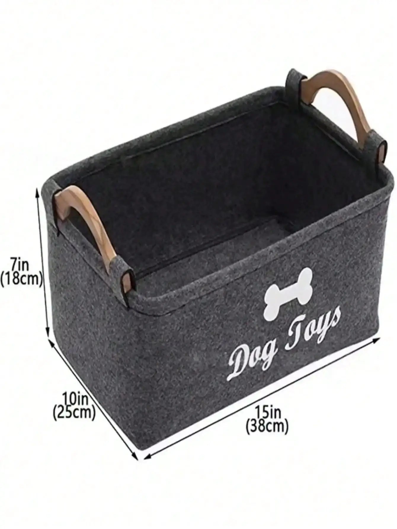 1pc Felt Storage Basket for Pet Toys, Lightweight Organizer Container for Small Items, Daily Home Storage and Clean Room Organization from PriceLows™