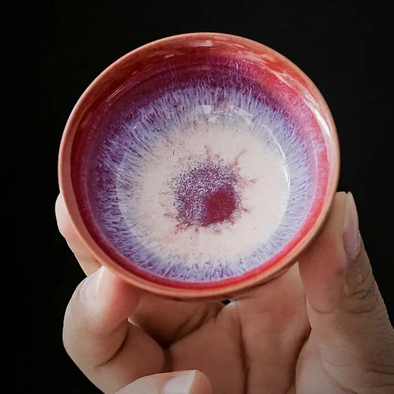 1pc Multicolor Kiln Fambe Porcelain Tea Cup Large Kung Fu Temmoku Glaze Ceramics Japanese Master Teacup Retro Single Tea Cups from PriceLows™