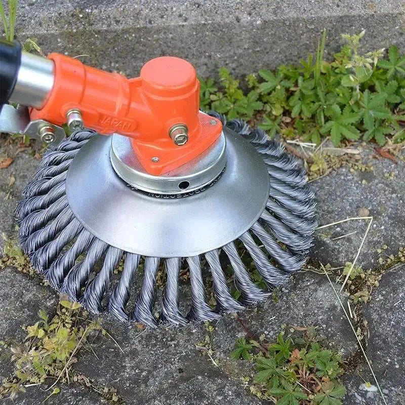 Steel Wire Weeding Garden Weed Wheel Tools Rust Removal Twisted Wire Steel Wire Grass Trimmer Head Weed Mower Accessories from PriceLows™