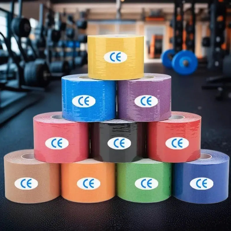 Kinesiology Tape Stickers | Cotton Spandex | Waterproof Athletic Bandage | Sky Blue