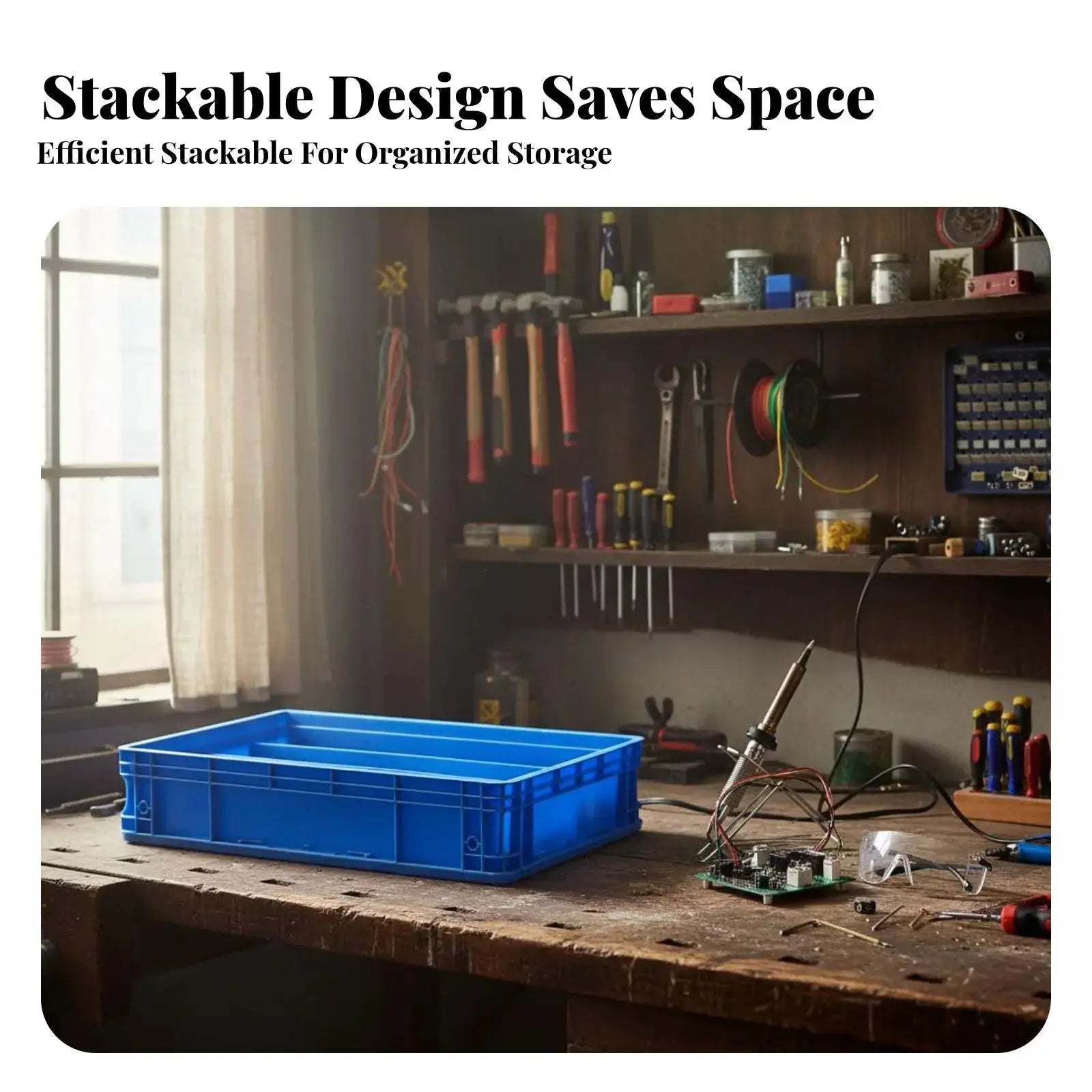 Multi-Compartment Box Compartmented Design Stackable Component Container Space-Saving sturdyDuty for Technicians, Workshop from PriceLows™