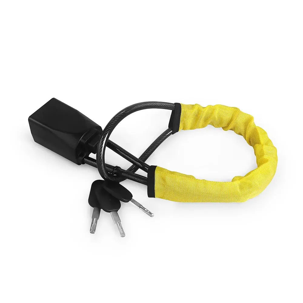 Universal Antitheft Device for Car Steering Wheel Lock With Seat Belt Socket With 3 Keys Anti Theft for Truck SUV Van RV Safety from PriceLows™