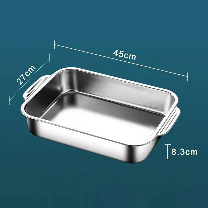 Baking Pan | Stainless Steel | Oven Safe With Sealed Lid | Dishwasher Safe