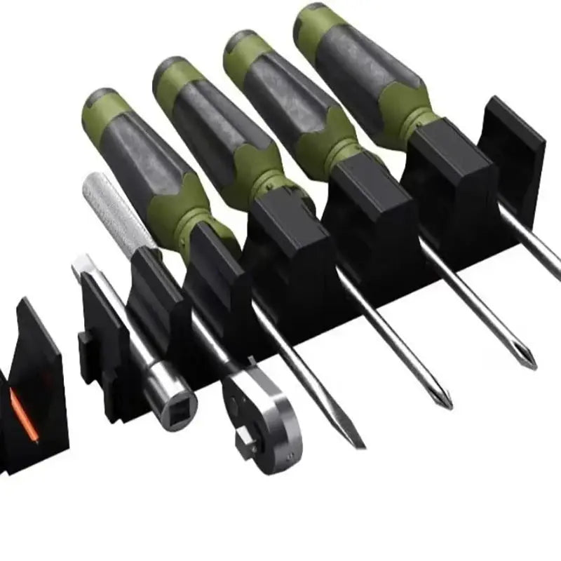 Magnetic Wrench Organizer Rack Compact Tool Storage Holder 12-Slot Tray for Garage Workshop Mechanics Toolbox Accessories from PriceLows™