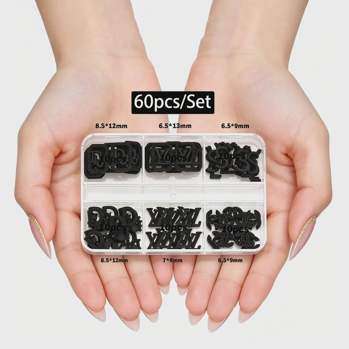 30/60pcs/Box 3D Luxury Metal Nail Art Decorations Alloy Shiny Rhinestones Pearl Gems Zircon Diamond Charms DIY Nail Accessories from PriceLows™