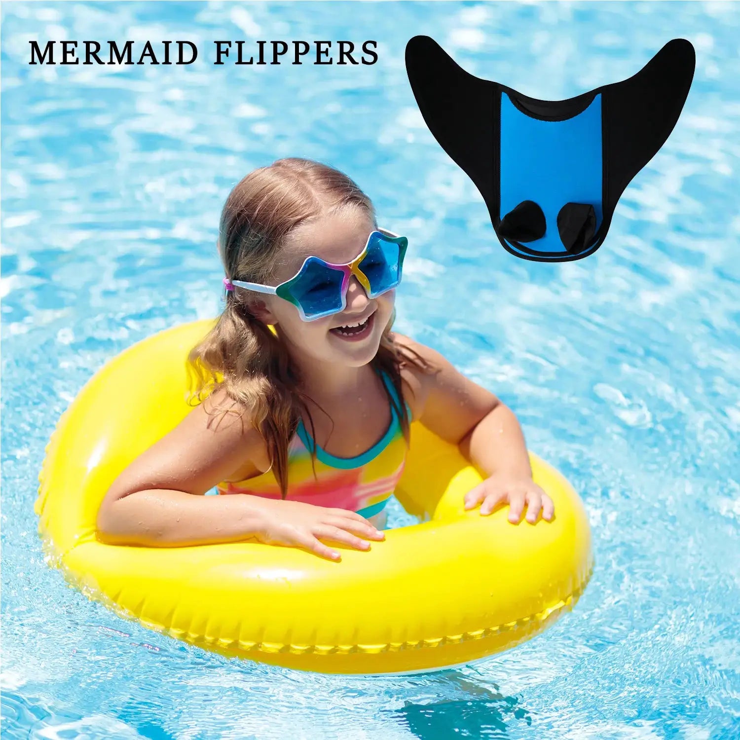 Mermaid Monofin, Swim Fin for Kids Mermaid Tail Girl Snorkel Fins Swim Flippers Full Foot Water Sports Enthusiasts Diving Fins from PriceLows™