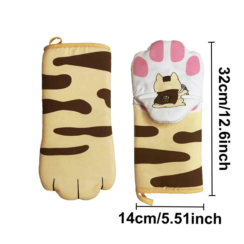 Microwave Gloves | Heat Resistant | Cat Paw Design | One Size