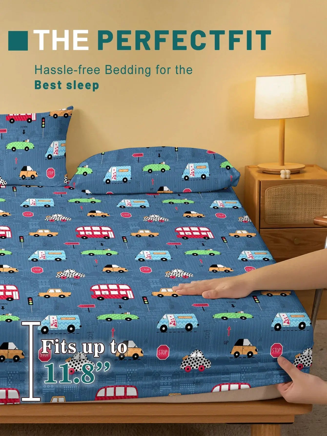 1 cartoon fun printed matte Fitted Sheet, bedroom printed bed cover, bedding (excluding pillowcases) from PriceLows™
