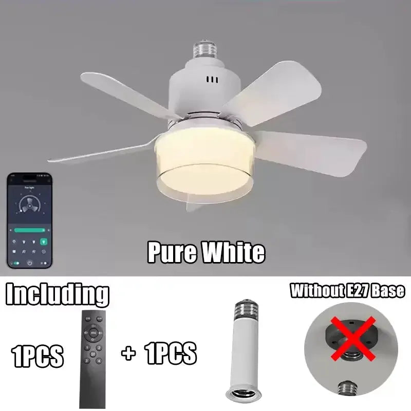 Ceiling Fan With Light | App And Remote Control | 4 Speed Dimmable LED