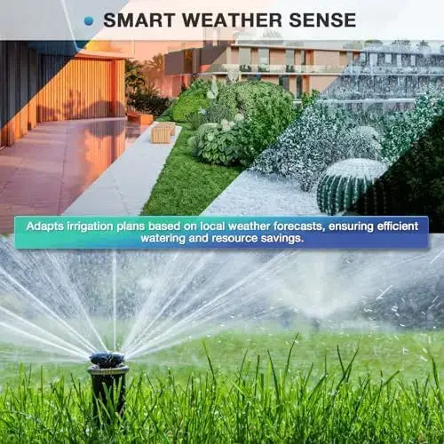 4-Zone Smart Sprinkler Controller with Weather Intelligence & App Control – Save Water, Rain Skip from PriceLows™