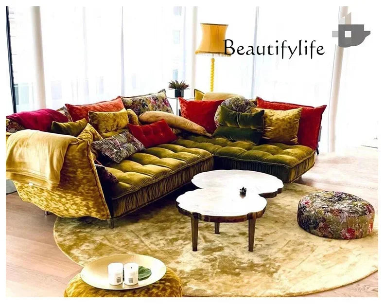 Sofa | Corner Sofa With Velvet Fabric | Modern Light Luxury | XS