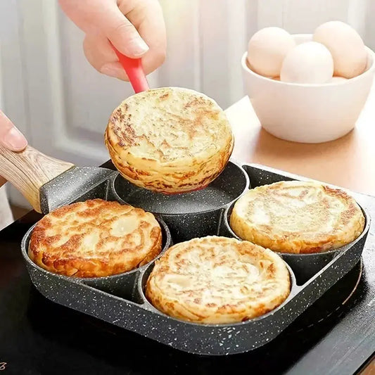 Nonstick Omelette Pan | Four-Hole Design | Induction And Gas Compatible | 1pc