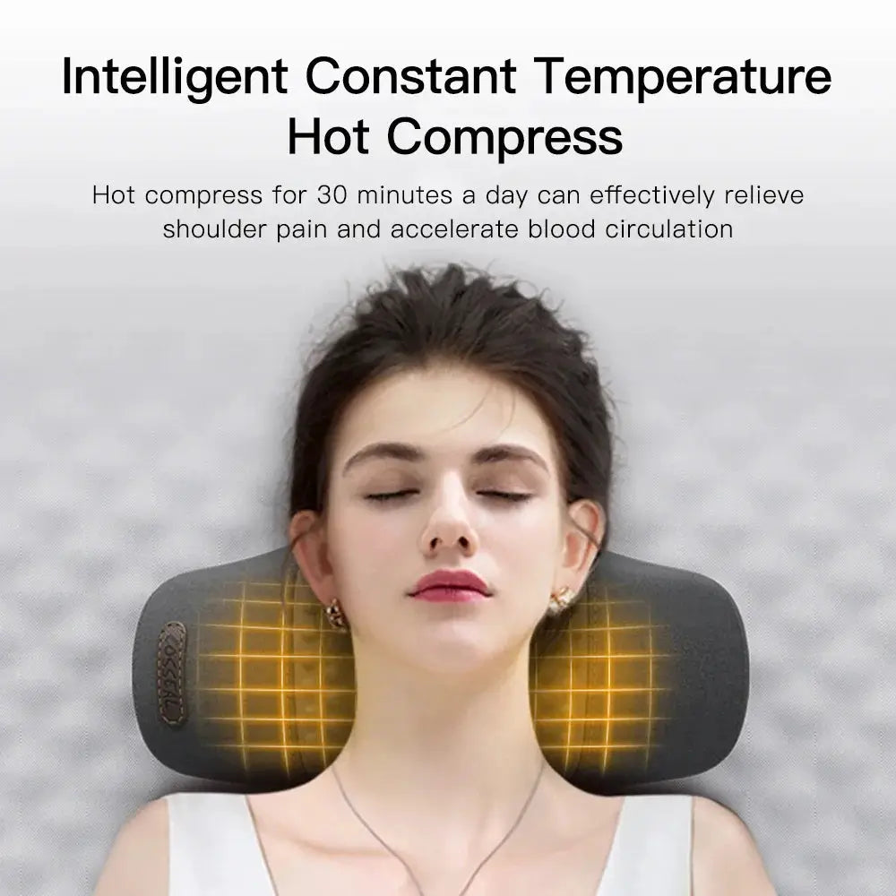 Neck Massager Pillow | Cervical Stretcher | Heating Vibration | One Size