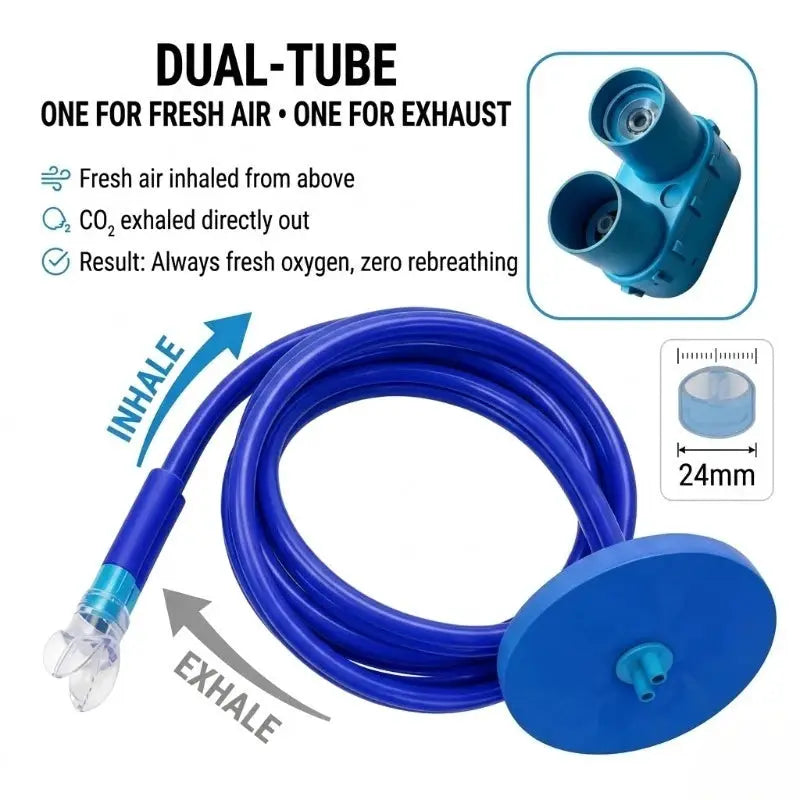 1/ 2/3/4m Snorkel Snorkeling Full Dry Breathing Tube Anti Choking Diving Equipment Scuba Gear Swimming Training Foldable Design from PriceLows™