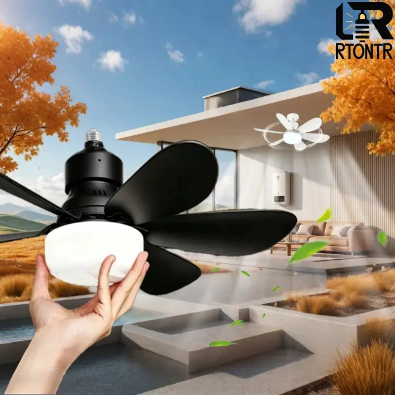 Ceiling Fan | With Light E27 Socket | Remote Control | 52cm