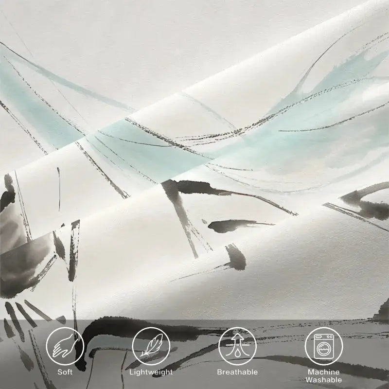 3Pcs Hatsune Miku Japanese Ink Wash Fitted Sheet Set Zen Style Anime Bed Cover with Pillowcases Teens Room Fans Room Decor Gift from PriceLows™