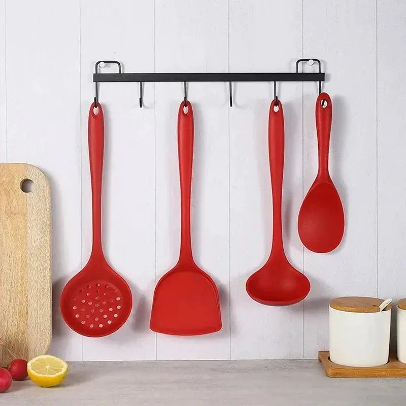 6Pcs Silicone Kitchen Utensils Set Spatulas,Slotted Spoon, Rice Scoop Dishwasher Safe Heat Resistant Utensilios Cooking Tools from PriceLows™