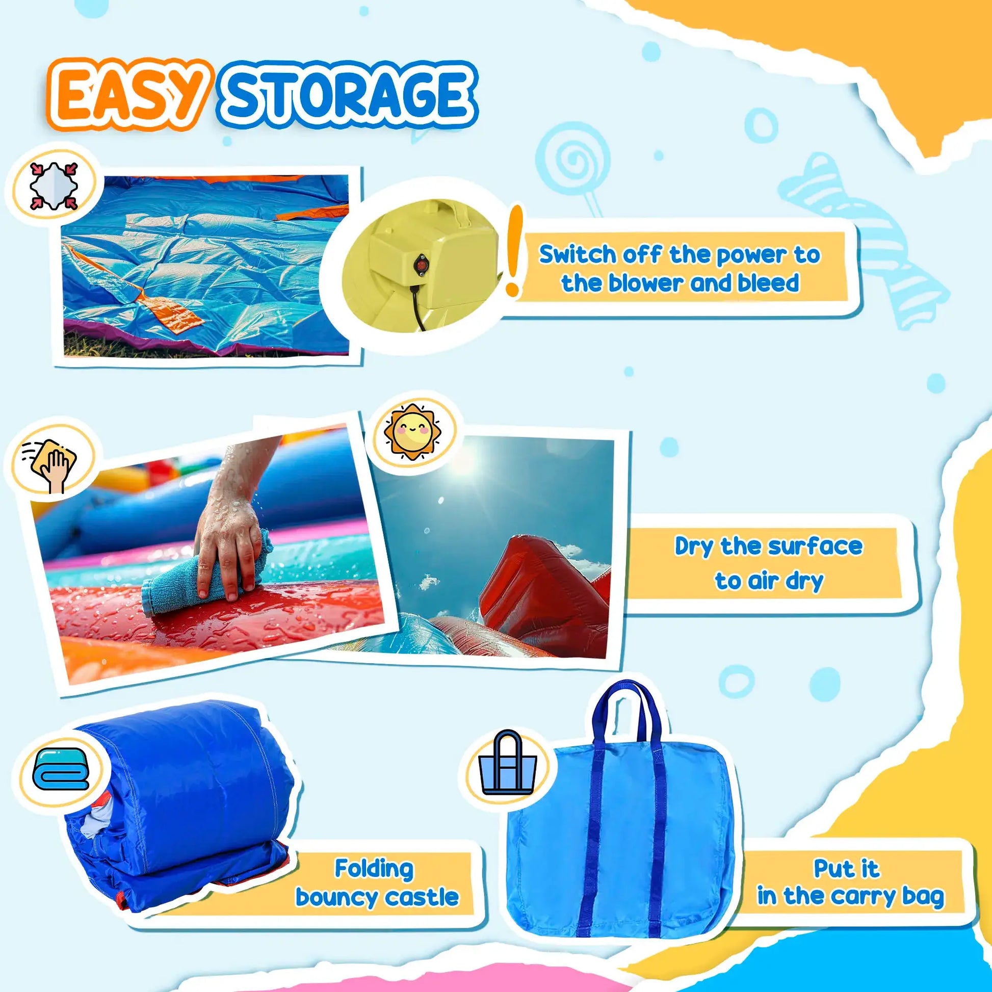 Unicorn 5-in-1 Large Inflatable Bounce House, Inflatable Water Slide for Kids from PriceLows™