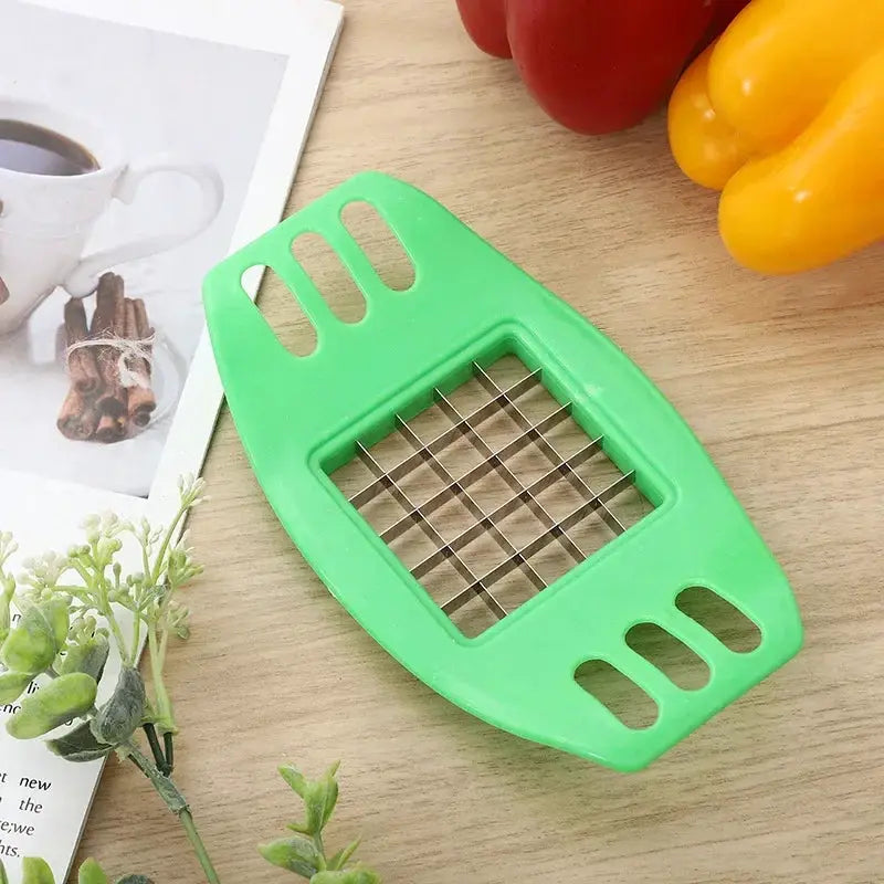 French Fry Cutter | Manual Hand Lever | Stainless Steel Blade | Compact Design