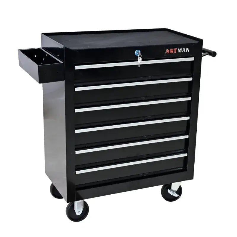 Rolling Tool Chest, 6 Drawer Tool Box with Wheels, Heavy Duty Industrial Service Cart Storage Organizer with Locking System from PriceLows™