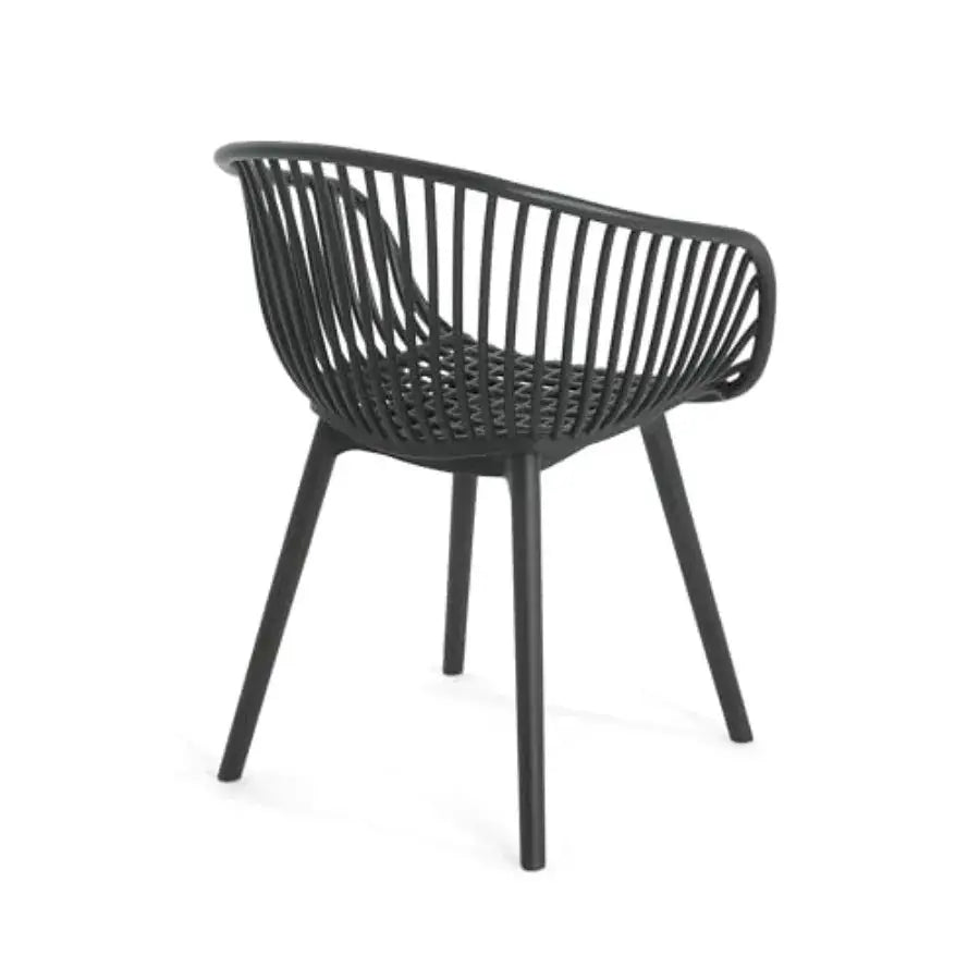 Christopher Knight Home Modern Accent Chair Black Outdoor Patio Chairs Set of 2 Lounge Chairs for Balcony or Garden Weave Desig from PriceLows™