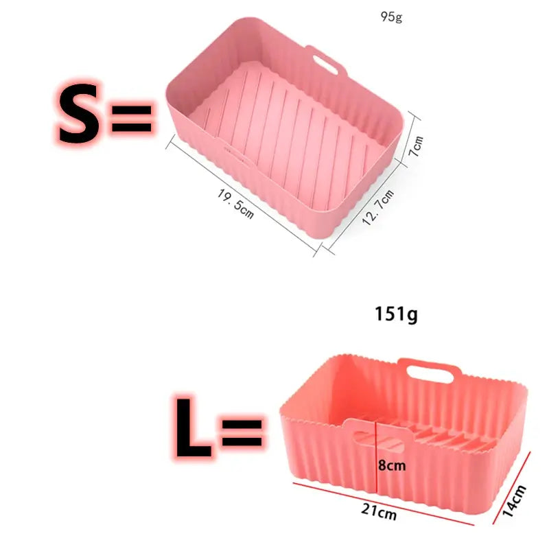 Air Fryer Silicone Tray | Food Grade | Rectangle Liner | Ninja Dual Compatible