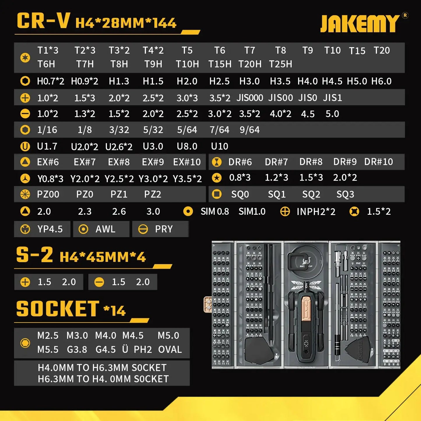JAKEMY 180-in-1 Magnetic Precision Screwdriver Set, Electric Drill Bit Kit for iPhone Laptop Watch Glasses Repair from PriceLows™