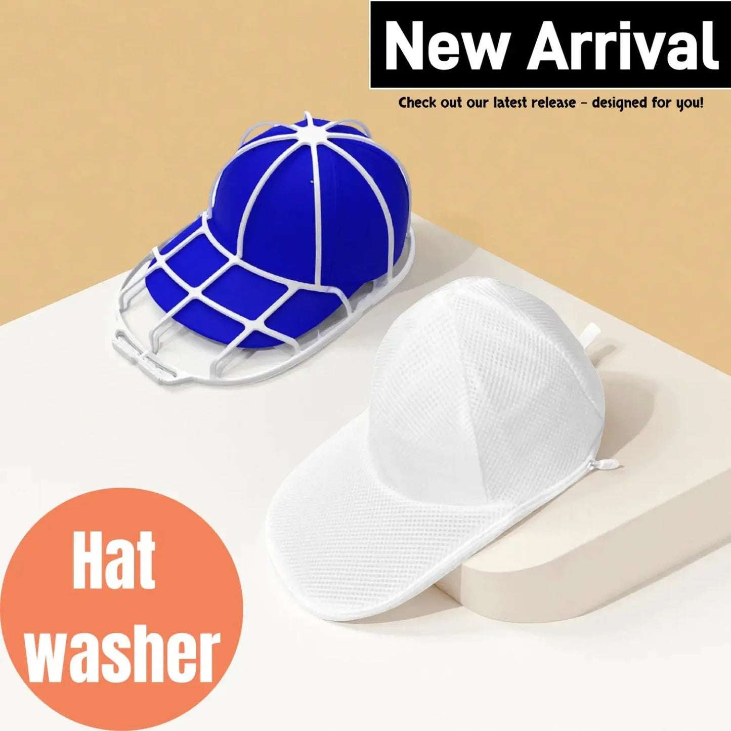 Hat Cleaning Cage | Washing Machine Safe | Mesh Bag Included | Universal Fit