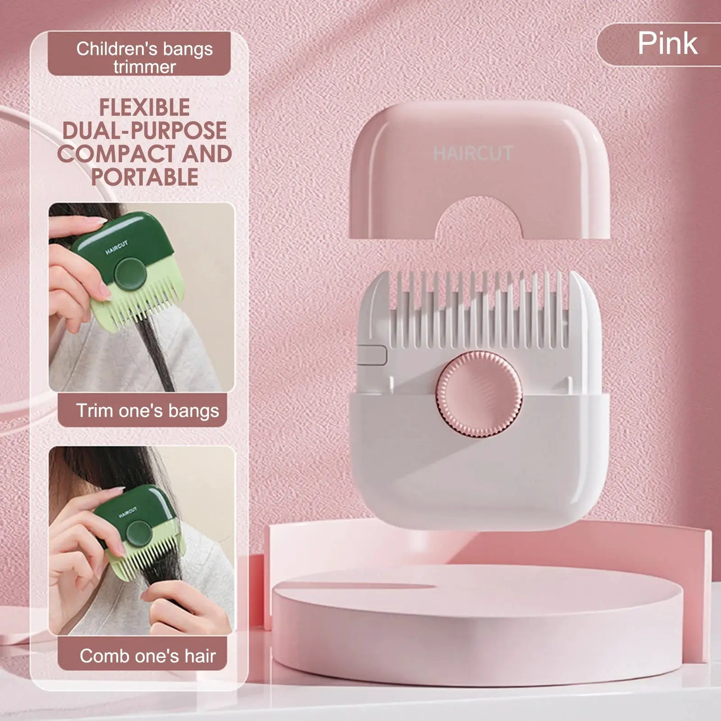 Hair Trimmer and Comb | Double Sided | 2 In 1 Bangs Cutter | 1 Pc