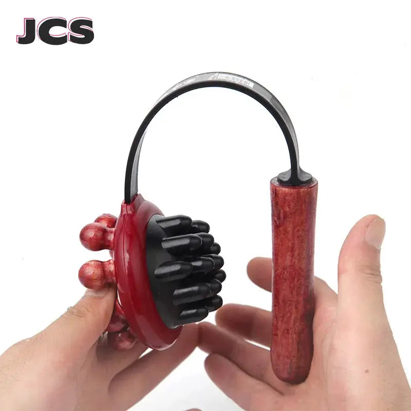Wooden Massage Hammer | Ergonomic Design | Handheld Body Massager