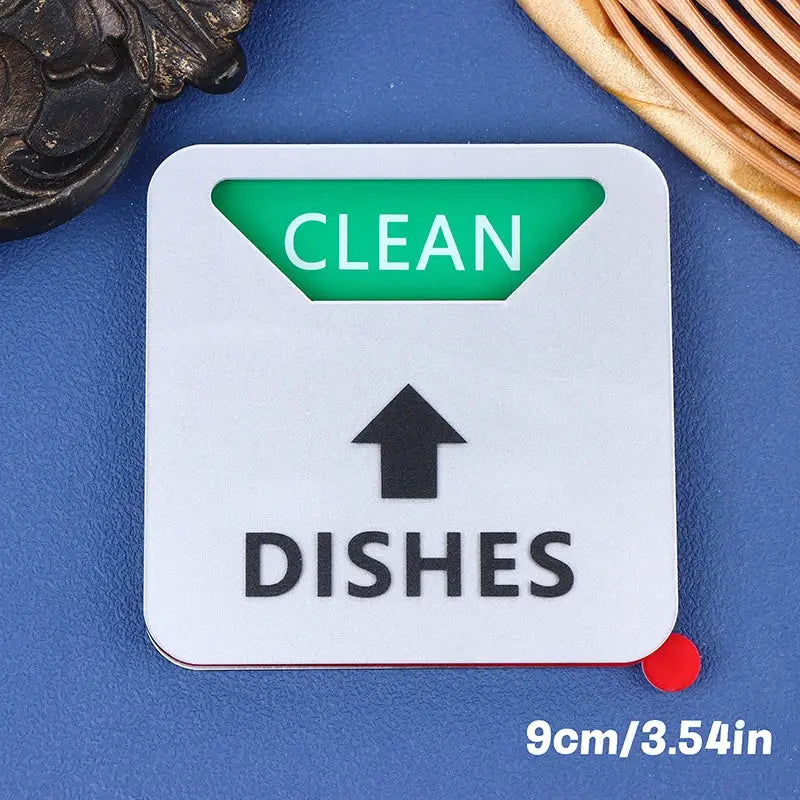 Dishwasher Clean Dirty Magnet | Acrylic Sign | Magnetic Backing | Black