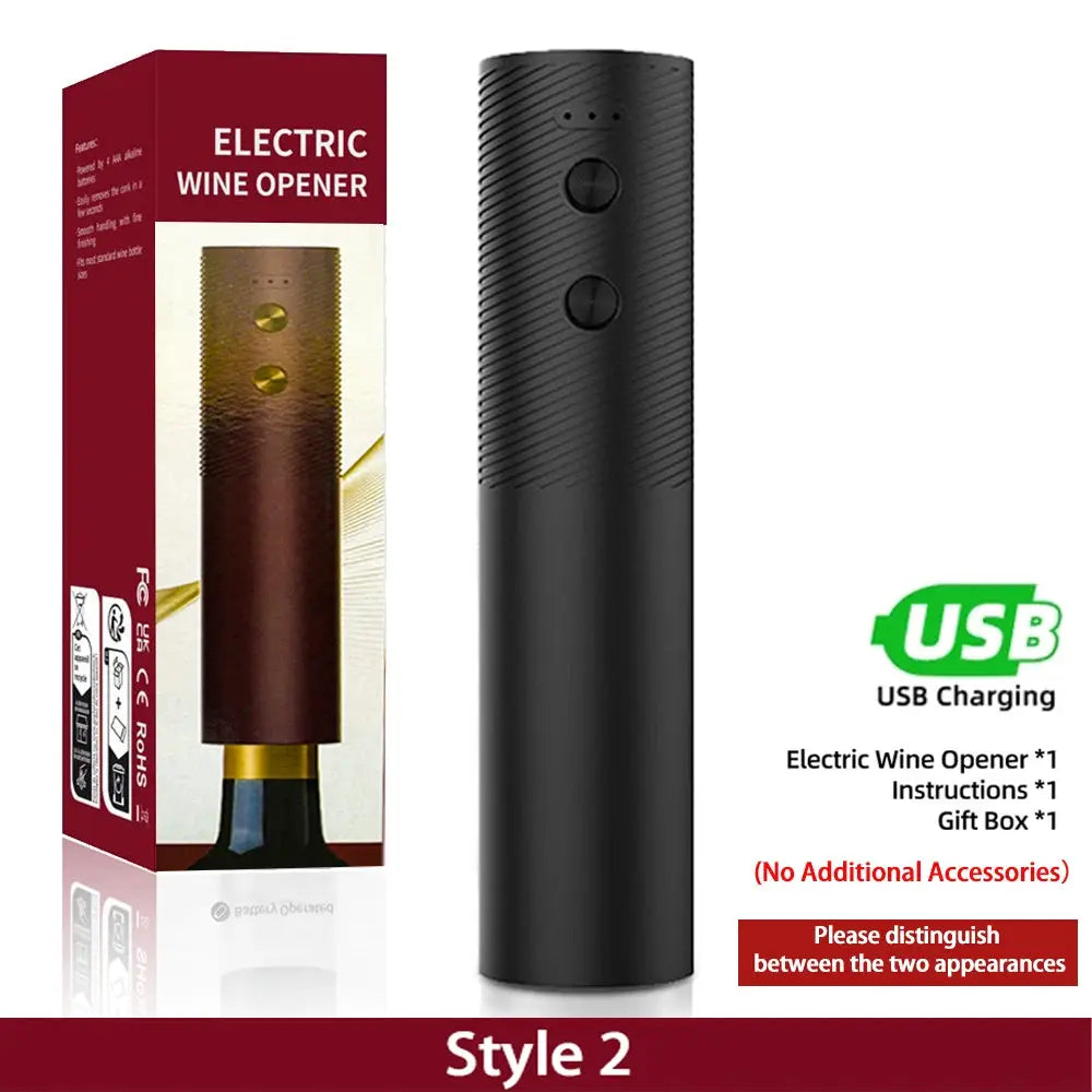 Electric Wine Bottle Opener Automatic Red Wine Corkscrew Rechargeable Wine Opener with Charging Base Tools Kitchen Accessories from PriceLows™