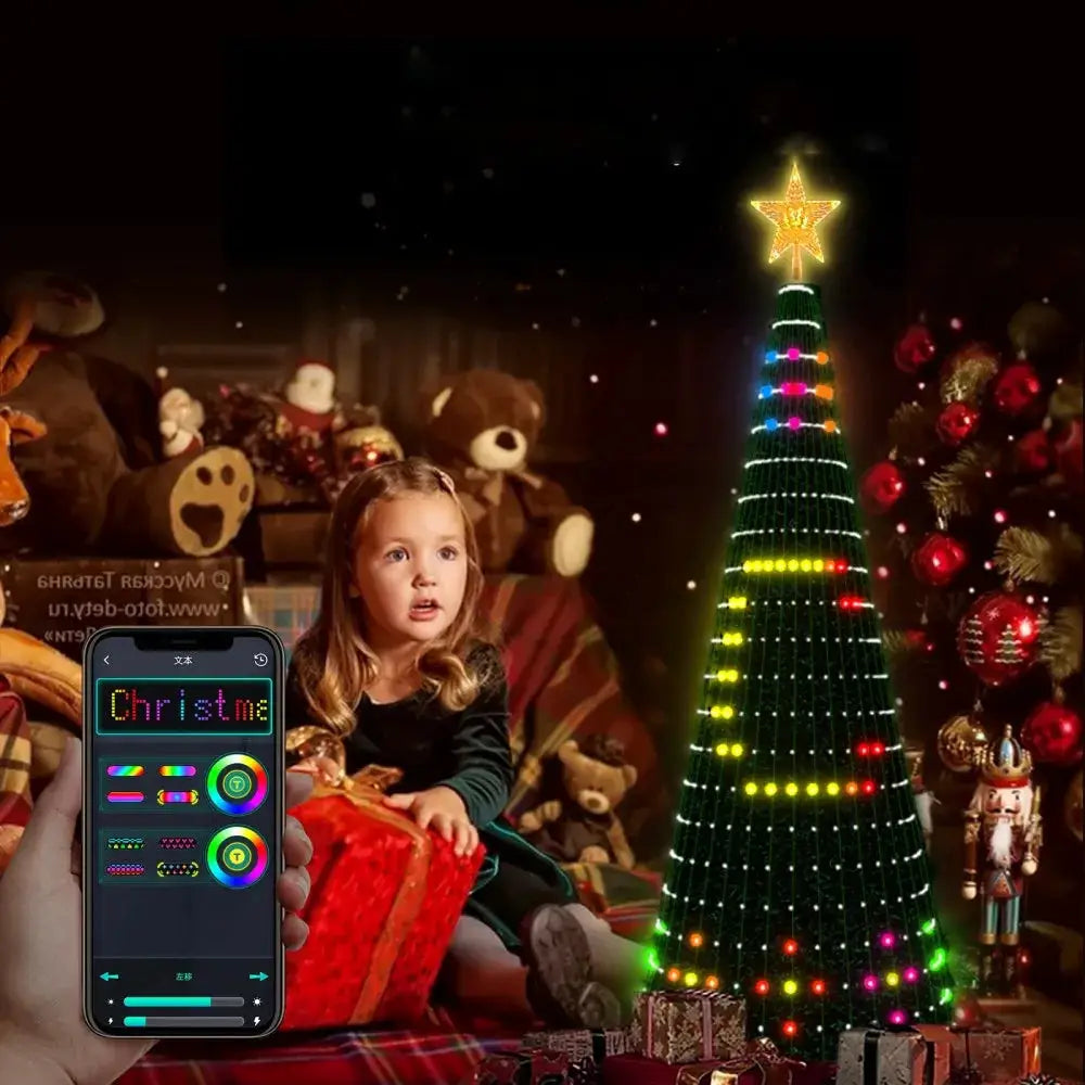 Smart Christmas Tree Lights | 400 Led Bulbs | Addressable Control | Top Star